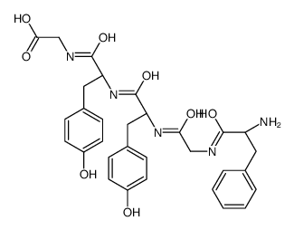 2-[[(2R)-2-[[(2R)-2-[[2-[[(2R)-2-amino-3-phenylpropanoyl]amino]acetyl]amino]-3-(4-hydroxyphenyl)propanoyl]amino]-3-(4-hydroxyphenyl)propanoyl]amino]acetic acid Structure