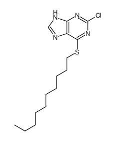2-chloro-6-decylsulfanyl-7H-purine结构式