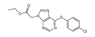 ethyl 2-[6-(4-chlorophenyl)sulfanylpurin-9-yl]acetate Structure