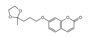 7-[3-(2-methyl-1,3-dioxolan-2-yl)propoxy]chromen-2-one结构式