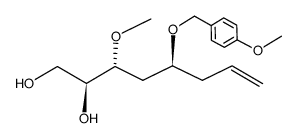 (2S,3R,5S)-3-Methoxy-5-(4-methoxy-benzyloxy)-oct-7-ene-1,2-diol结构式