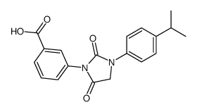 3-[2,5-dioxo-3-(4-propan-2-ylphenyl)imidazolidin-1-yl]benzoic acid结构式