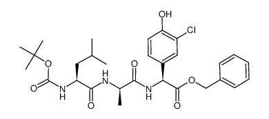 Boc-L-Leu-D-Ala-L-Chp-OBn结构式