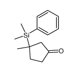 3-(dimethyl(phenyl)silyl)-3-methylcyclopentanone Structure