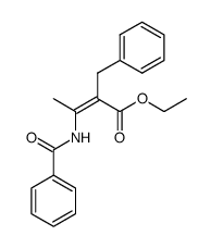 (Z)-2-benzyl-3-[(1-phenylmethanoyl)amino]-but-2-enoic acid ethyl ester Structure