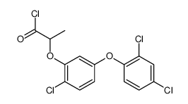 2-[2-chloro-5-(2,4-dichlorophenoxy)phenoxy]propanoyl chloride Structure