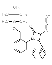 2-Azetidinone,3-azido-1-[2-[[[(1,1-dimethylethyl)dimethylsilyl]oxy]methyl]phenyl]-4-(2-phenylethenyl)-,cis- (9CI)结构式