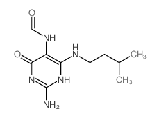 Formamide,N-[2-amino-1,6-dihydro-4-[(3-methylbutyl)amino]-6-oxo-5-pyrimidinyl]- Structure