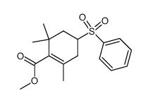 methyl 2,6,6-trimethyl-4-(phenylsulfonyl)cyclohex-1-ene-1-carboxylate结构式
