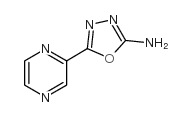 5-吡嗪-2-基-1,3,4-噁二唑-2-胺结构式