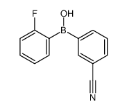 (3-cyanophenyl)-(2-fluorophenyl)borinic acid结构式