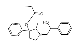 1-(β-Hydroxyphenethyl)-2-methyl-3-phenylpyrrolidin-3-ol 3-propionate结构式