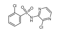 2-chloro-N-(3-chloropyrazin-2-yl)benzenesulfonamide结构式