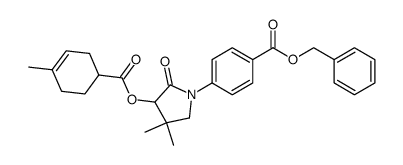 benzyl 4-[4,4-dimethyl-3-(4-methylcyclohex-3-enylcarbonyloxy)-2-oxopyrrolidin-1-yl]benzoate Structure