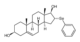 3β-hydroxy-16α-(phenylseleno)androst-5-en-17-ol结构式