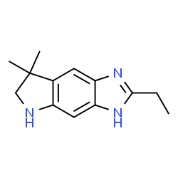Pyrrolo[2,3-f]benzimidazole, 2-ethyl-1,5,6,7-tetrahydro-7,7-dimethyl- (9CI) structure