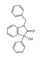 1-benzyl-3-hydroxy-3-phenyl-1,3-dihydro-2H-indol-2-one结构式