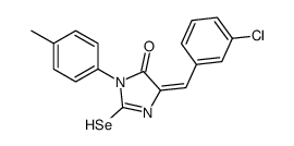 (5Z)-5-[(3-chlorophenyl)methylidene]-2-λ1-selanyl-3-(4-methylphenyl)imidazol-4-one结构式