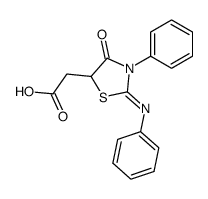 (E)-2-(4-oxo-3-phenyl-2-(phenylimino)thiazolidin-5-yl)acetic acid picture