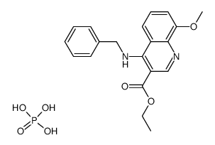 ethyl 4-(benzylamino)-8-methoxyquinoline-3-carboxylate phosphate结构式
