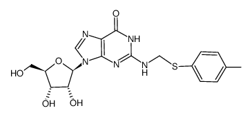 2-N-(p-Tolylthiomethyl)-guanosine结构式