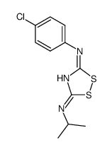 (3E)-N3-(4-chlorophenyl)-N5-isopropyl-1,2,4-dithiazolidine-3,5-diimine Structure