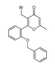 2-(2-benzyloxyphenyl)-3-bromomethyl-6-methyl4H-pyran-4-one结构式
