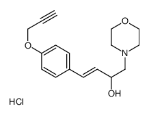 4-Morpholineethanol, alpha-(p-(2-propynyloxy)styryl)-, hydrochloride picture
