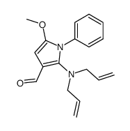 2-(diallylamino)-5-methoxy-1-phenyl-1H-3-pyrrolecarbaldehyde结构式