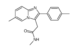 N,6-dimethyl-2-(4-methylphenyl)imidazo[1,2-α]pyridine-3-acetamide结构式