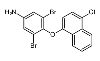 3,5-dibromo-4-(4-chloronaphthalen-1-yl)oxyaniline结构式