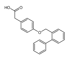 2-[4-[(2-phenylphenyl)methoxy]phenyl]acetic acid Structure