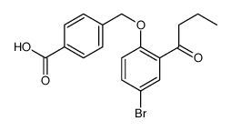 4-[(4-bromo-2-butanoylphenoxy)methyl]benzoic acid Structure