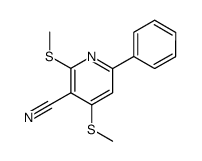 2,4-Bis(methylthio)-6-phenyl-nicotinonitril结构式