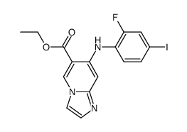 7-(2-Fluoro-4-iodo-phenylamino)-imidazo[1,2-a]pyridine-6-carboxylic acid ethyl ester Structure