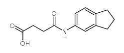 4-(2,3-二氢-1H-茚-5-基氨基)-4-氧代丁酸结构式