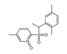 2-[1-(2,5-dimethylphenyl)ethylsulfonyl]-5-methyl-1-oxidopyridin-1-ium结构式