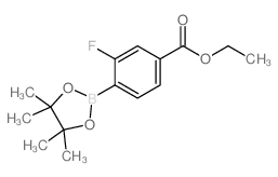 4-乙氧基羰基-2-氟苯硼酸 频哪醇酯结构式