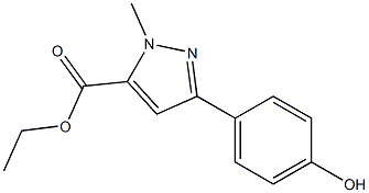 ethyl 3-(4-hydroxyphenyl)-1-methyl-1H-pyrazole-5-carboxylate结构式