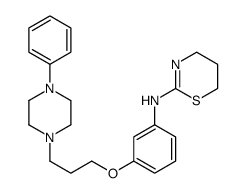 N-[3-[3-(4-phenylpiperazin-1-yl)propoxy]phenyl]-5,6-dihydro-4H-1,3-thiazin-2-amine结构式