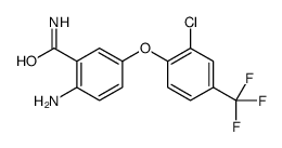 2-amino-5-[2-chloro-4-(trifluoromethyl)phenoxy]benzamide结构式