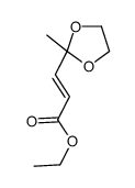 ethyl 3-(2-methyl-1,3-dioxolan-2-yl)prop-2-enoate结构式