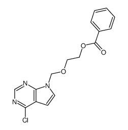 7-(benzoyloxyethoxymethyl)-4-chloropyrrolo(2,3-d)pyrimidine结构式