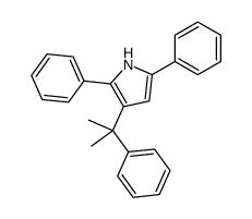 2,5-diphenyl-3-(2-phenylpropan-2-yl)-1H-pyrrole结构式