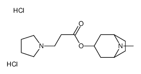 1-Pyrrolidinepropanoic acid, 8-methyl-8-azabicyclo(3.2.1)oct-3-yl este r, dihydrochloride, endo-结构式