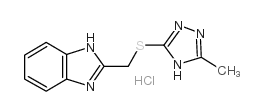 2-(((5-Methyl-4H-1,2,4-triazol-3-yl)thio)methyl)benzimidazole hydrochl oride结构式