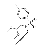 N-(but-2-ynyl)-N-(2,2-dimethoxyethyl)-4-methylbenzenesulfonamide结构式