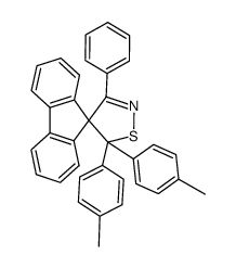 3'-phenyl-5',5'-di-p-tolylspiro[fluorene-9,4'(5H)-[1,2]thiazole]结构式