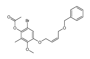 Acetic acid 4-((Z)-4-benzyloxy-but-2-enyloxy)-6-bromo-3-methoxy-2-methyl-phenyl ester结构式