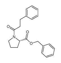 (S)-1-(3-phenyl-propionyl)-pyrrolidine-2-carboxylic acid benzyl ester Structure